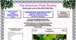 Desktop Screenshot of americanvioletsociety.org