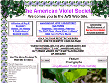 Tablet Screenshot of americanvioletsociety.org